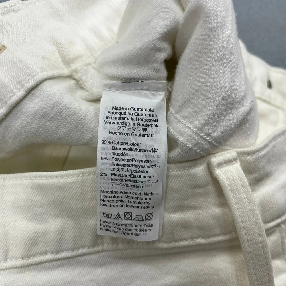 Madewell The Perfect Vintage Crop Jean White High Rise Raw Hem Size 30 - Picture 6 of 13
